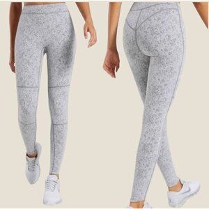 Gymshark Gray Fleur Marled High Waist Full Length Leggings XL
